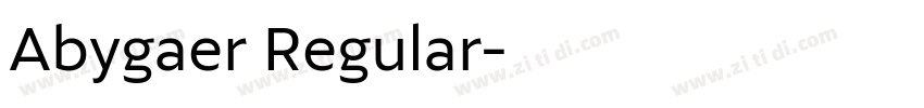 Abygaer Regular字体转换
